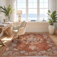 thumbnail image 3 of Design&I 9'x12' Washable Area Rug Snag-Free Vintage Throw Traditional Damask Distressed Vine Border Hippie Flowing Dynamic for Dining Room, Basement, Large Office, 3 of 7