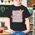 thumbnail image 2 of XAOFW Girls Back To School T Shirts Short Sleeve Round Neck Cartoon Printed Tees Lightweight First Day Of School Shirt For Toddler Kids Comfortable Tops 3-4 Years, 2 of 7