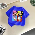 thumbnail image 5 of Camisetas de algodón con estampado de Mickey de Disney de manga corta de verano para niños, camisetas casuales de moda para niños y niñas, ropa adorable y linda para niños, 5 of 5