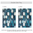 thumbnail image 4 of Yayeee Garden Flag 12"x18" Double Sided Outdoor Yard Lawn Holiday Decorations, Dark Blue Hexagon Patterns, 4 of 6