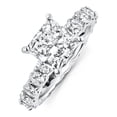 thumbnail image 2 of Lina Jewel 14K White Gold Plated Clearance Rings - 1.9 Ct Princess Cut VVS1/D Lab Created Simulated Diamond Ring - 9th Anniversary Gift for Her - Engagement Diamond Rings for Sister - New Styles, 2 of 3