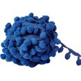 20 Yards Mini Pom Pom Trim (Blue) Ball Fringe Ribbon Sew on DIY Craft