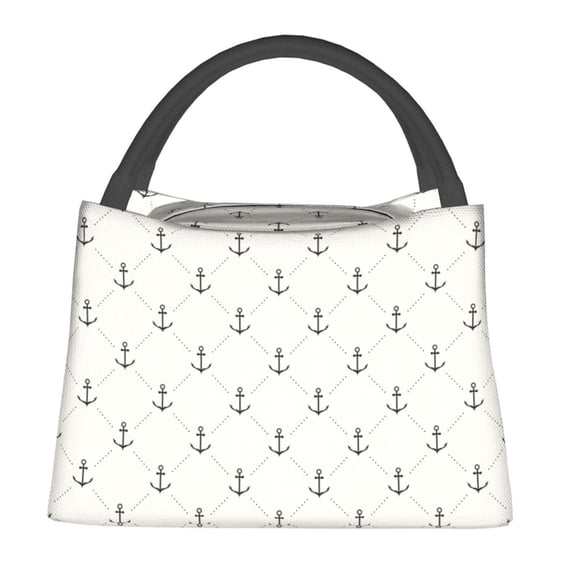 Fotbe Anchors Bolsa Térmica Portátil con Estampado, Bolsa de Entrega de Alimentos Aislada, Bolsa Reutilizable de Gran Capacidad para Comidas y Supermercado