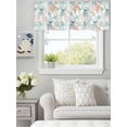 thumbnail image 5 of Curtain Valance for Windows, Watercolor Jellyfish Starfish Coral Kitchen Valances Rod Pocket Short Curtains, Ocean Coral Marine Life Window Valance for Bedroom Bathroom Living room 42x18in, 5 of 9