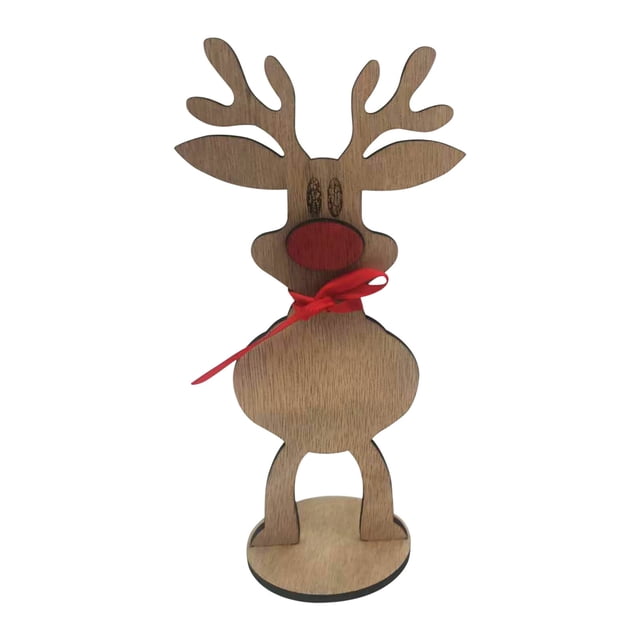 Xihbxyly Adorno Navideño de Reno Personalizado, Diseño de Madera Escrito a Mano, Nombre Personalizable y Opciones de Deseos, Decoración Festiva, Regalo para Familiares y Amigos, 1 Pieza