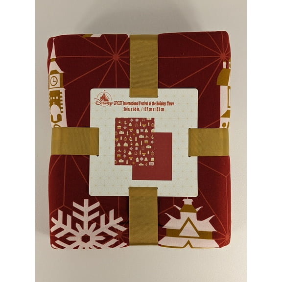 Disney Epcot International Festival of the Holidays Throw Blanket