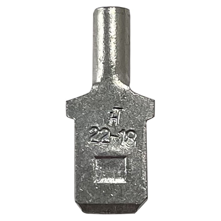 100 Non-Insulated Piggyback Electrical Quick Disconnect Terminals - 22-18 Gauge, .250 Tab-1371449