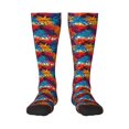thumbnail image 2 of Picia Women Crew Soft Moisture-wicking Socks Colorful Hawaii Palms Pattern Design Cotton Socks, One Size fit All, 2 of 9