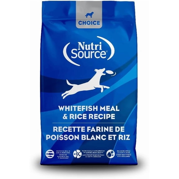 NutriSource Choice Dry Dog Food, Whitefish Meal & Rice Recipe, 40 lb.
