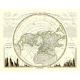 thumbnail image 2 of Perthes 24x20 Black Ornate Wood Framed with Double Matting Museum Art Print Titled - North Pole - Perthes 1858, 2 of 4