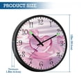 thumbnail image 3 of Voice Activated Clock with Glow Light 12 Inch Large Silent Wall Clock Battery Operated for Home Decor Pink Heart-shaped Glass, 3 of 8