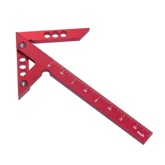 Aluminum Center Finder Woodworking Square 45/90 Degree Metric/Imperial Right Angle Line Gauge Durable Scribe Carpenter Ruler
