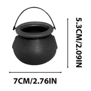 12-Pack Mini Cauldron Kettles Novelty Candy Kettles, Halloween Cauldrons Candy Holders, Witches Cauldron, Halloween Witch Bucket and Jar Cauldron Pot Party Favors