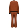 thumbnail image 5 of Gmluru Women 2 Piece Outfits Sweatsuit Oversized Solid Color Long Sleeved Comfortable Hooded Pants Home Clothing Set Plus Size Travel Clothes Tracksuit Orange L, 5 of 6