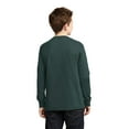 thumbnail image 2 of Port & Company PC54YLS Mens Youth Long Sleeve Core Cotton Tees, Dark Green - Small, 2 of 2