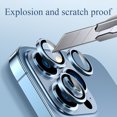 thumbnail image 4 of Camera Lens Protection Film For iPhone 15 14 13 12 11 Pro Max Lens Metal Ring Tempered Glass For iPhone 12 13 Mini 14/15 Plus, 4 of 7
