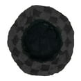 thumbnail image 3 of Women's Winter Plush Fluffy Bucket Hat Warm Faux Fur Lining Cozy Wide Brim Cap Check Black, 3 of 5