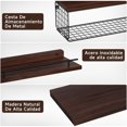 thumbnail image 4 of 3Pcs Repisas para Baño,Estantes Flotantes con Cesta de Alambre y Valla Metálica,Capacidad de Carga de 40LBS,No Se Oxida,Rapisas para, Estudio, Cocina, Baño y Salón, 4 of 9