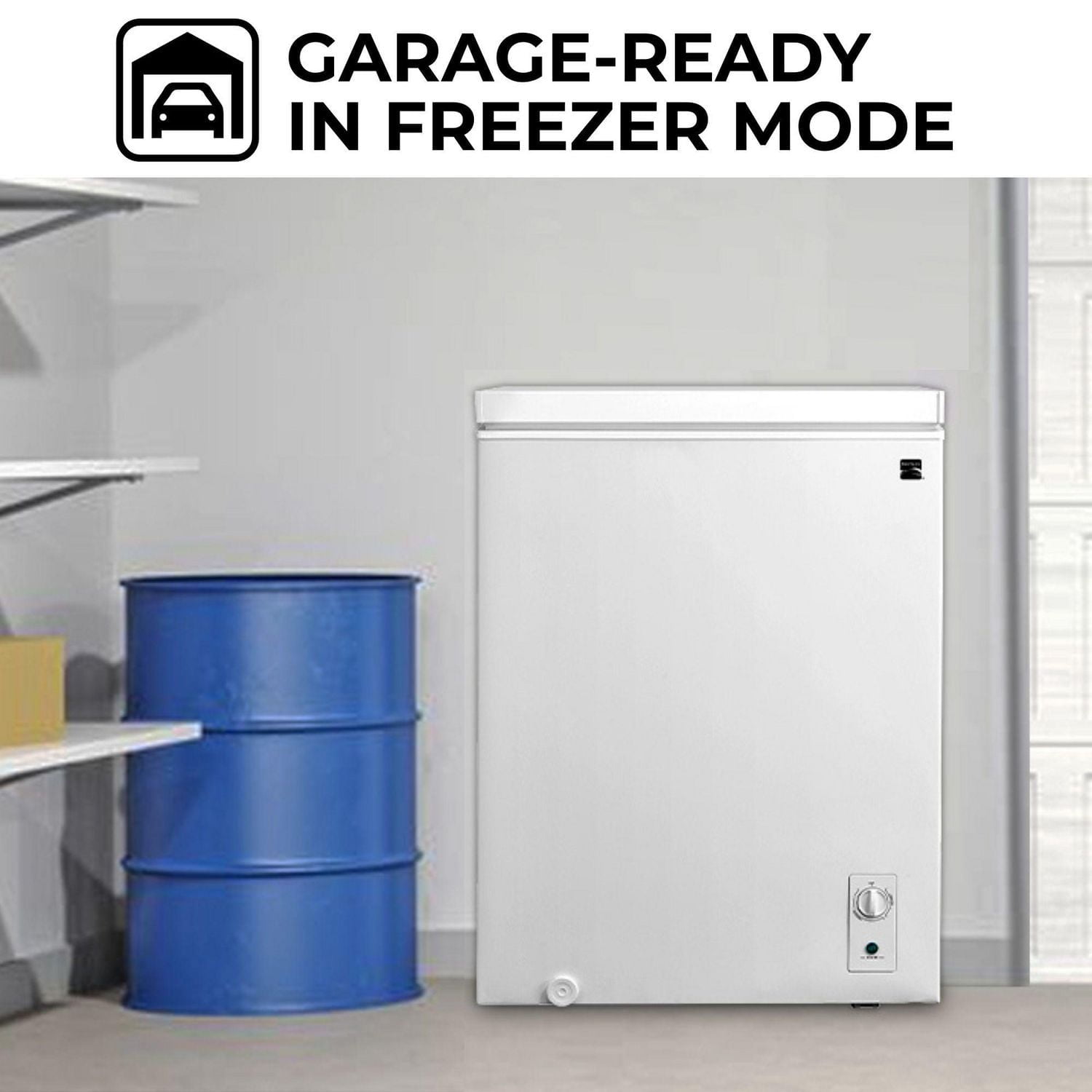 Kenmore 5 Cu. Ft. Convertible Chest Freezer/Refrigerator, Garage-Ready, Manual Defrost (143L), White