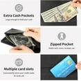 thumbnail image 3 of Passport Holder for Travel Rfid Passport Wallet for Women Men with Zipper Pocket Pen Sim Card Holders Slim Travel Accessories, 3 of 6