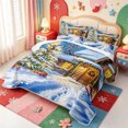 thumbnail image 3 of Manfei Cute Christmas Tree Quilt Full,Xmas Holiday Season Full Bedspread Sets,3 Pieces,1 Coverlet and 2 Pillowcases, 3 of 7