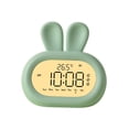 thumbnail image 3 of yuksok Rabbit Kids Digital Alarm Clock Adult Nursery Snooze Backlight Night Light Green, 3 of 9
