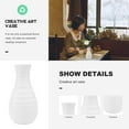 thumbnail image 4 of SHISUYAN 2Pcs Modern Vase Creative Simple Plastic Vase Simple Decor White, 4 of 8