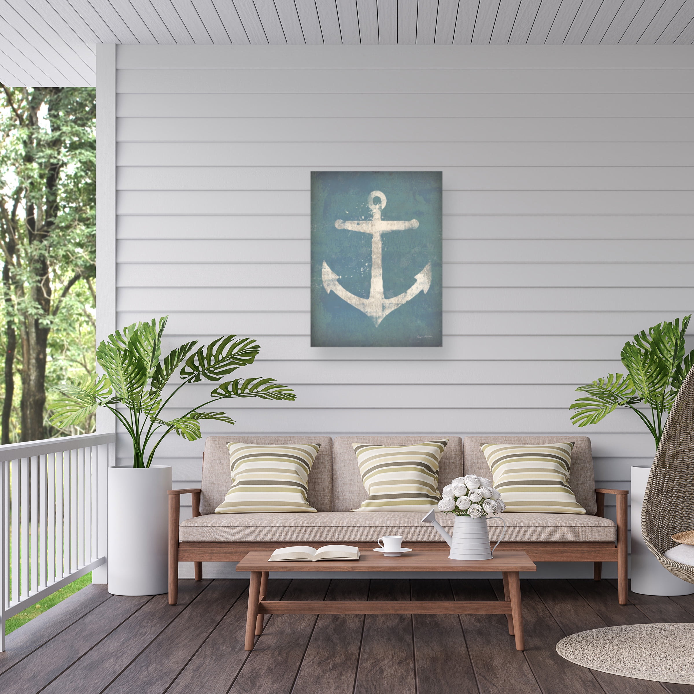 Ryan Fowler 'Anchor V2' Outdoor Canvas 19x19