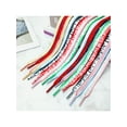 thumbnail image 2 of INSPIRE CHIC Colorful Gradient Melted Patterned Shoelaces Shoe Laces for Sneakers 1 Pair White and Orange 120cm/47.2", 2 of 3