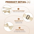 thumbnail image 3 of Corbata de moño para hombres, corbatas de moño ajustables con pañuelo de bolsillo, conjuntos de corbatas de moño preatadas para bodas (Oro Champagne Claro), 3 of 6