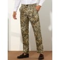 thumbnail image 2 of Unique Bargains Men's Animal Printed Dress Pants Regular Fit Pattern Trousers 34 Khaki, 2 of 6
