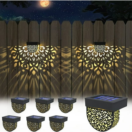 

Solar Fence Lights 6 Pack Solar Deck Lights Outdoor Waterproof
