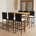 thumbnail image 1 of vidaXL 7 Piece Garden Bar Set with Cushions Black, 1 of 5