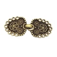 thumbnail image 1 of 1 par de cierres para coser, cierres de , clips para cárdigan, botón con agujeros Flor de bronce Zulema Alloy Shawl Buckle, 1 of 6