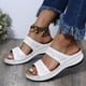 thumbnail image 4 of Zapatillas de punta abierta con tacón inclinado para mujer, sandalias cómodas, sandalias informales cómodas para la playa Wmkox8yii  hj789, 4 of 5