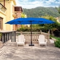 thumbnail image 5 of Polytrends Johnn 15-foot Double-Sided Outdoor Offset Patio Twin Umbrella Navy Blue 15ft, 5 of 5