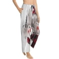 thumbnail image 2 of Naloa Christmas Snowman With Hat Print Women’s Ultra-Soft Comfy Pajama Lounge Pants with Pockets & Drawstring, 2 of 8