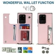 thumbnail image 2 of Dteck for Samsung Galaxy S20 Ultra Flip Wallet Case, PU Leather Magnetic Clasp Case with Card Slot Kickstand & Cross Body Strap Shockproof Protective Case for Samsung S20 Ultra Ladies, Pink, 2 of 10