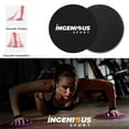 thumbnail image 2 of Ingenious Sports Dual Sided Black ABS Plastic Exercise Slider for Fitness, 2-Piece, 2 of 8