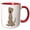 Red/White, variant on 3drose, Funny Cute Irish Wolfhound Puppy Dog Cartoon, 11oz Magic Transforming Mug