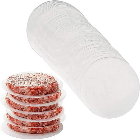 Burger paper, hamburger paper, hamburger patty paper, burger patty paper, baking paper for hamburgers, perfect burgers, cheeseburgers, patties, press, grill, round diameter 11 cm, 200 sheets