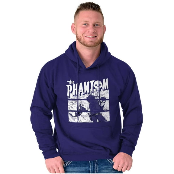 the Phantom Vintage Comic Book Skull Hoodie Sweatshirt Women Men Brisco Brands L