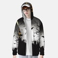 thumbnail image 2 of Balery Happy Halloween 1 Sudadera ligera de manga larga con capucha y protección solar UPF 50+ para hombre y mujer, ideal para pesca y running-Small, 2 of 7
