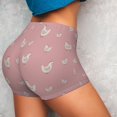 thumbnail image 4 of Balery Funny Chicken Pantalones cortos de entrenamiento estampados para mujer, sin costuras, ajustados, para gimnasio, yoga, correr, deportes, ejercicio activo, fitness.-X-Large, 4 of 8