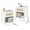 White, variant on Costway Rattan Nightstand with Charging Station, USB Ports, Outlets, Drawer & Storage Shelf White