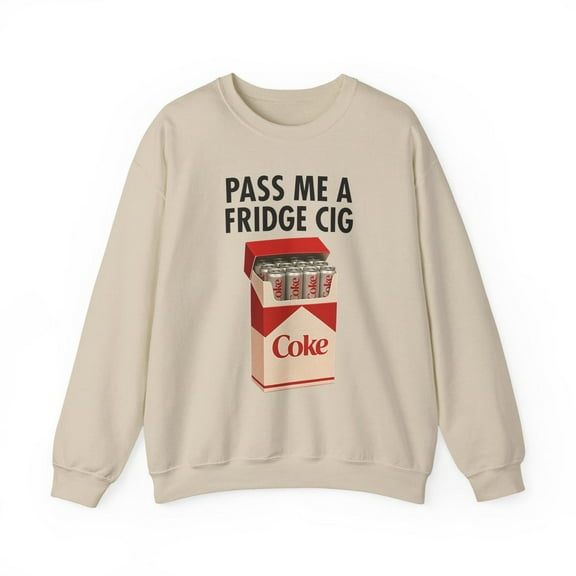 Pass Me A Fridge Soda Crewneck Sweatshirt, Funny Vintage-Inspired Diet Coke Sweatshirt