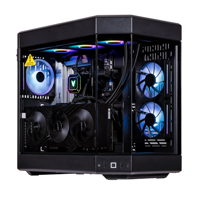 Velztorm Black Praetix 3D Gaming Desktop PC (AMD Ryzen 7 9800X3D, GeForce RTX 5070 Ti, 32GB DDR5, 2TB PCIe SSD, RGB Fans, 360mm AIO, 1000W PSU, WiFi 7, Bluetooth 5.4, RJ-45, HDMI, Win 11 Home)