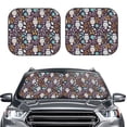 thumbnail image 2 of Naloa Forest Cute Owl 2 Piece Foldable Car Sun Shades, Car Windshield Sunshade, Front Window Sunshade for Car, Truck, SUV - Small, 2 of 7