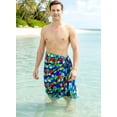 thumbnail image 4 of HAPPY BAY Men's Pareo Standard Party Surf Sarong Beach Wrap One Size Azure, Botanical Summer Vacation Party, 4 of 5