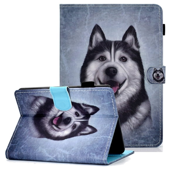 Kindle Paperwhite Case(11th Generation, 2021), Allytech PU Leather Multi-Angle Viewing Folio Stand Auto Wake Sleep Case for Amazon Paperwhite E-Reader 6.8"/Paperwhite Signature Edition, Smile Husky